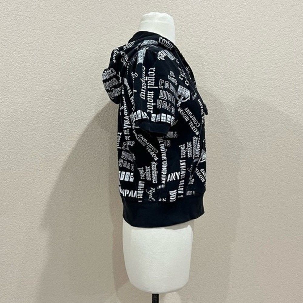 Feathers Royal Motor Company Short Sleeve Full Zip Hoodie Medium - Picture 10 of 16